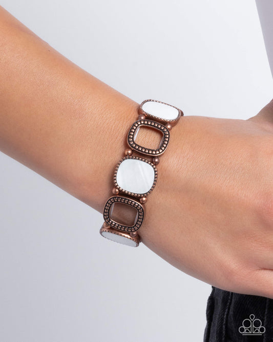 Paparazzi Accessories - Socialite Shells - Copper Bracelet