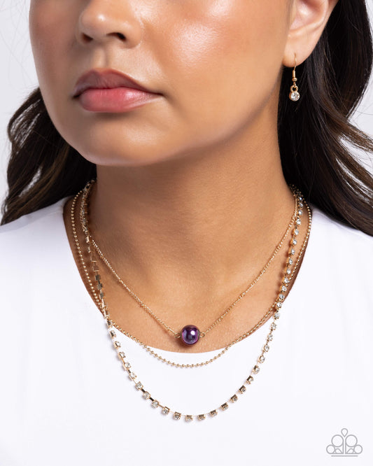 Paparazzi Accessories - Symmetrical Shimmer - Purple Necklace