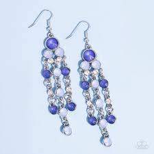 Paparazzi Accessories - Cascading Clarity - Blue Earrings