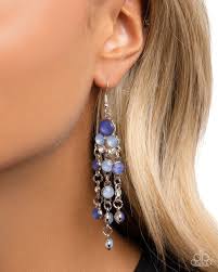 Paparazzi Accessories - Cascading Clarity - Blue Earrings