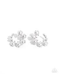 Paparazzi Accessories - Castle Courting - White Earrings