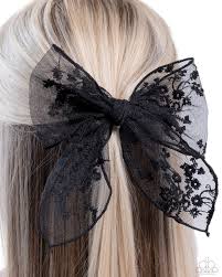 Paparazzi Accessories - Catwalk Chic - Black Hairbow