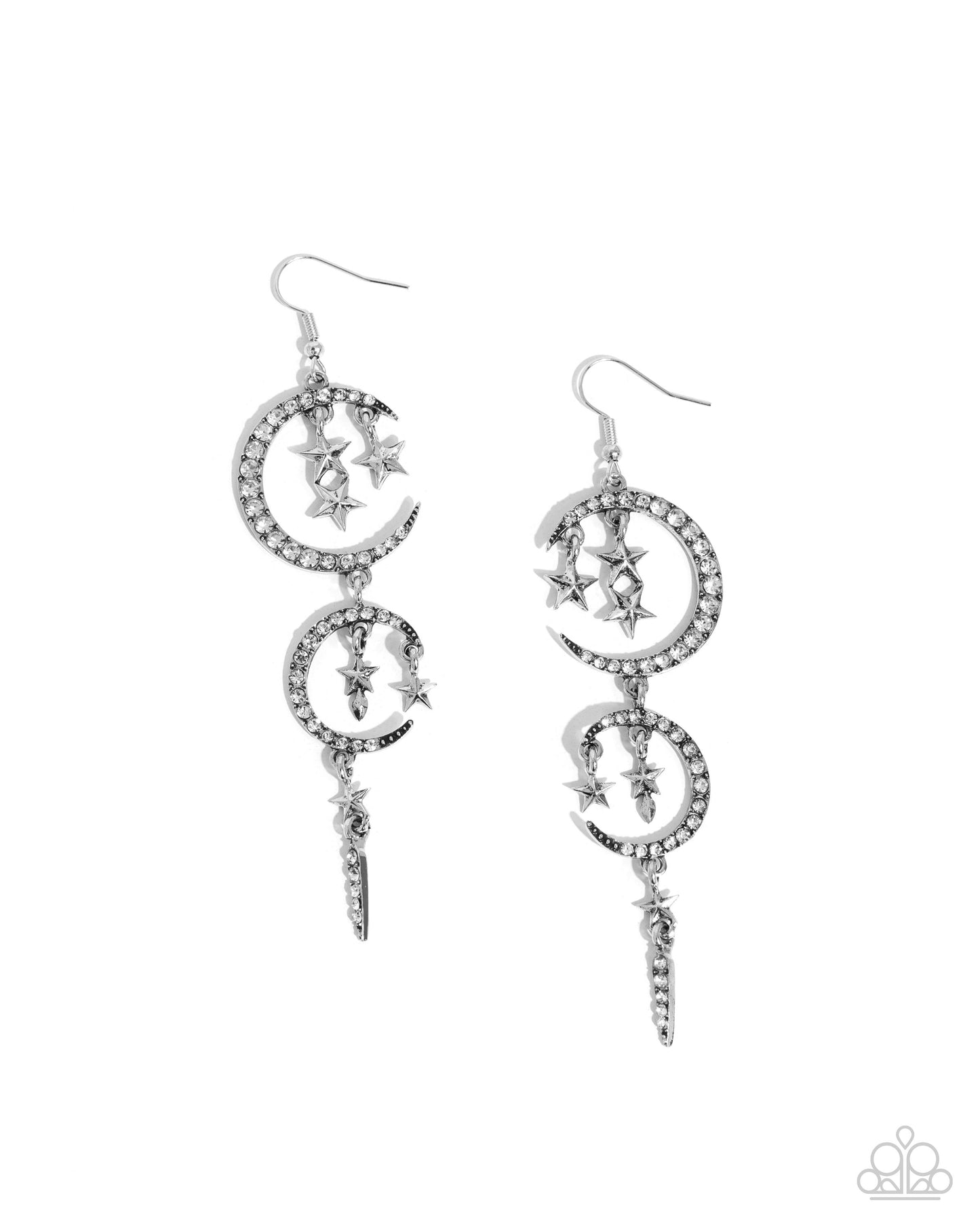 Paparazzi Accessories - Celestial Cascade - White Earrings