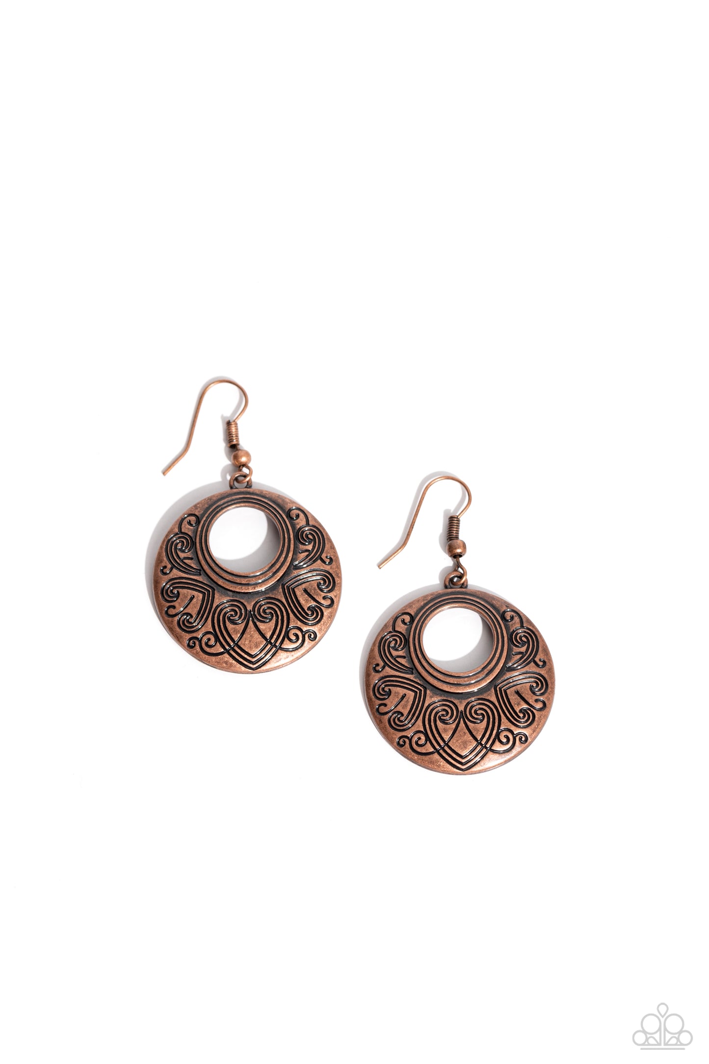 Paparazzi Accessories - Western Beau - Copper Earrings