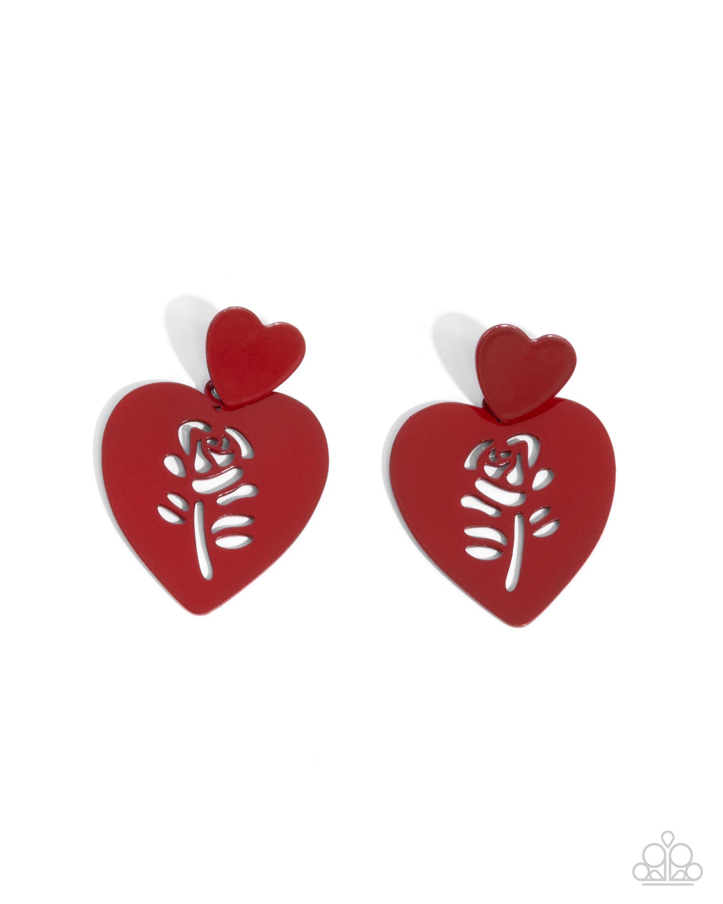 Paparazzi Accessories - Showstopping Silhouette - Red Earrings