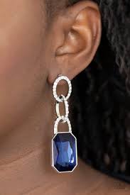 Paparazzi  Accessories - Superstar Status - Blue Earrings