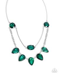 Paparazzi Accessories - Confident Cascade - Green Necklace