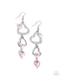 Paparazzi Accessories - Courting Cascade - Pink Earrings