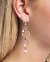 Paparazzi Accessories - Courting Cascade - Pink Earrings