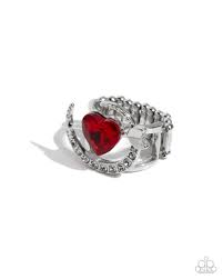 Paparazzi Accessories - Cupid COUPLE - Red Ring