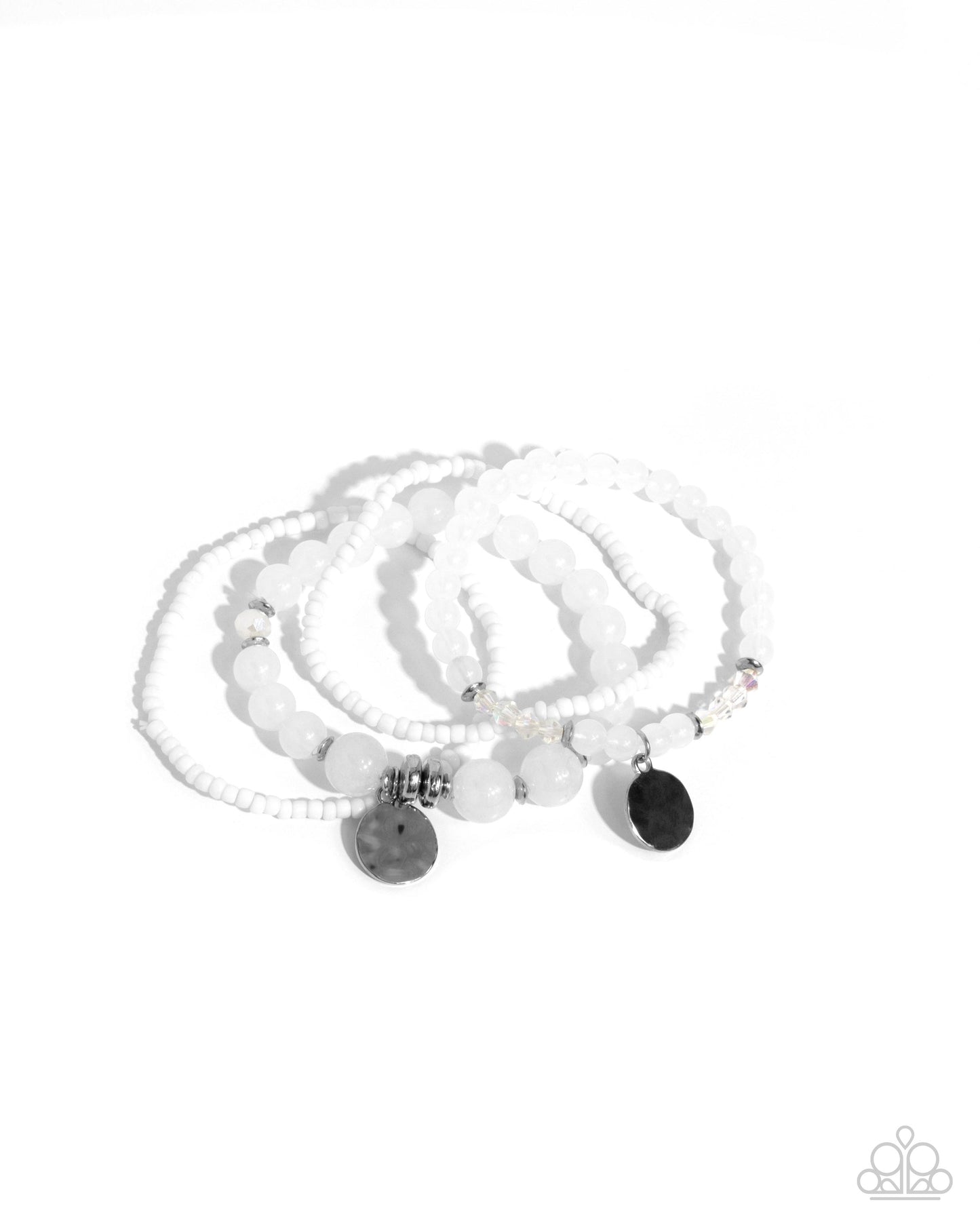 Paparazzi Accessories - Superior Stack - White Bracelet