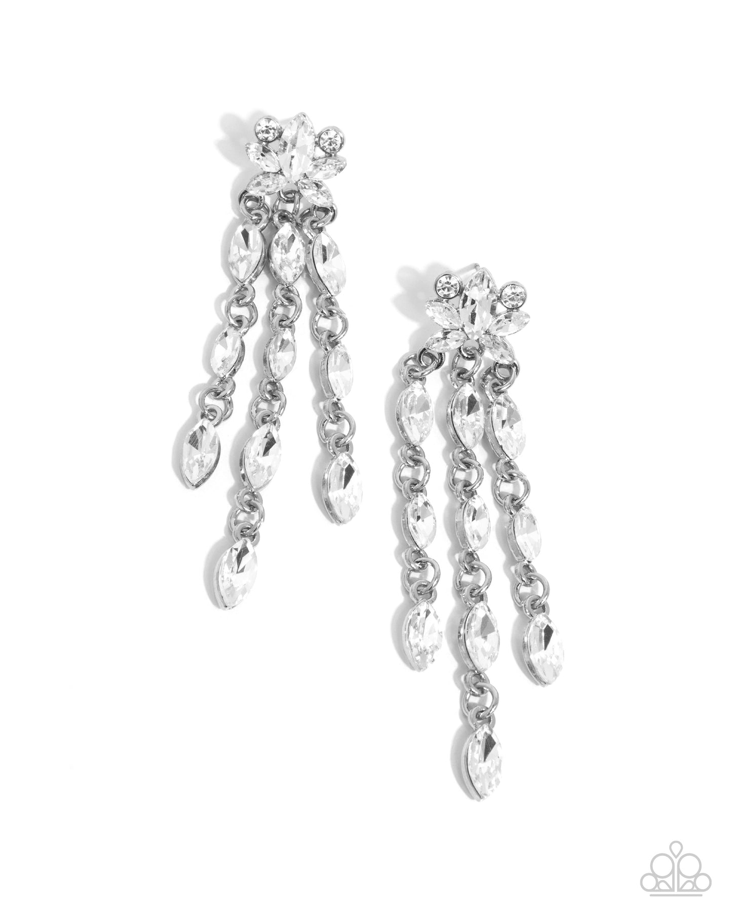 Paparazzi Accessories - Lively Lure - White Earrings