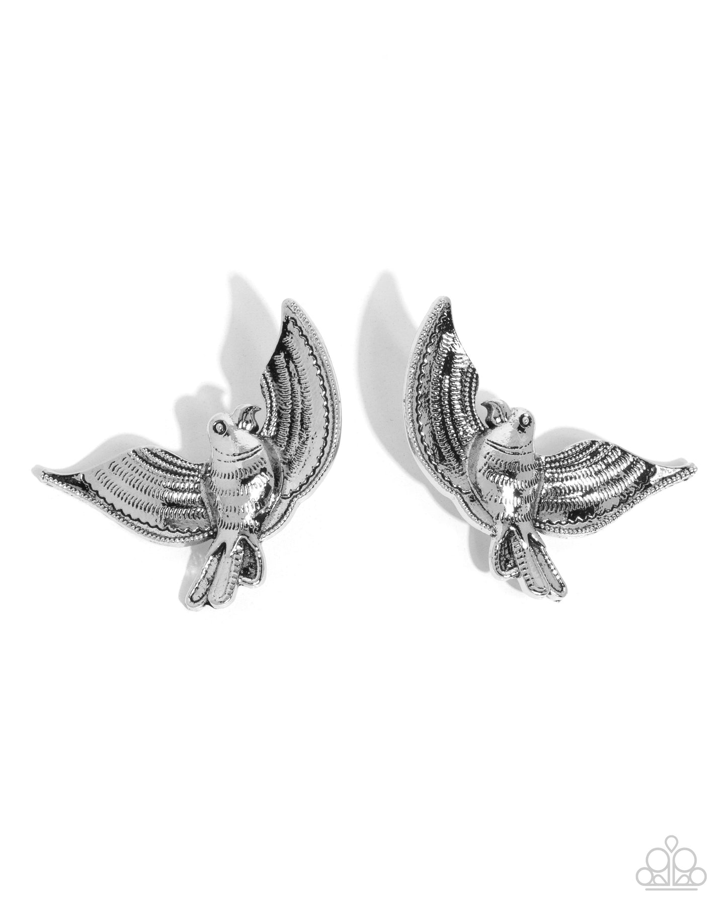 Paparazzi Accessories - Bird of PLAY - Silver Earrings