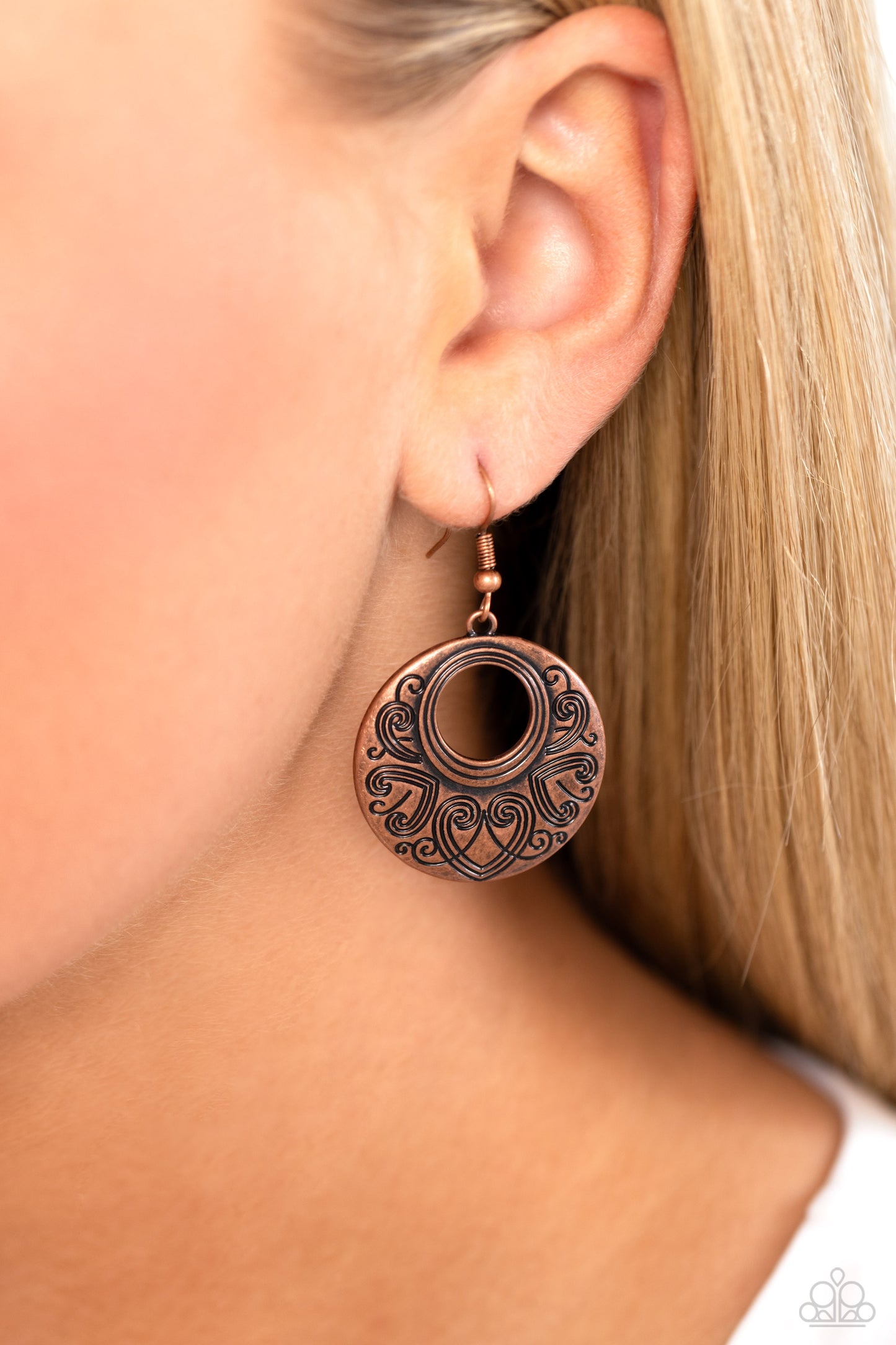 Paparazzi Accessories - Western Beau - Copper Earrings