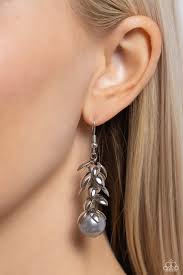 Paparazzi Accessories -  FROND Property - Silver Earrings