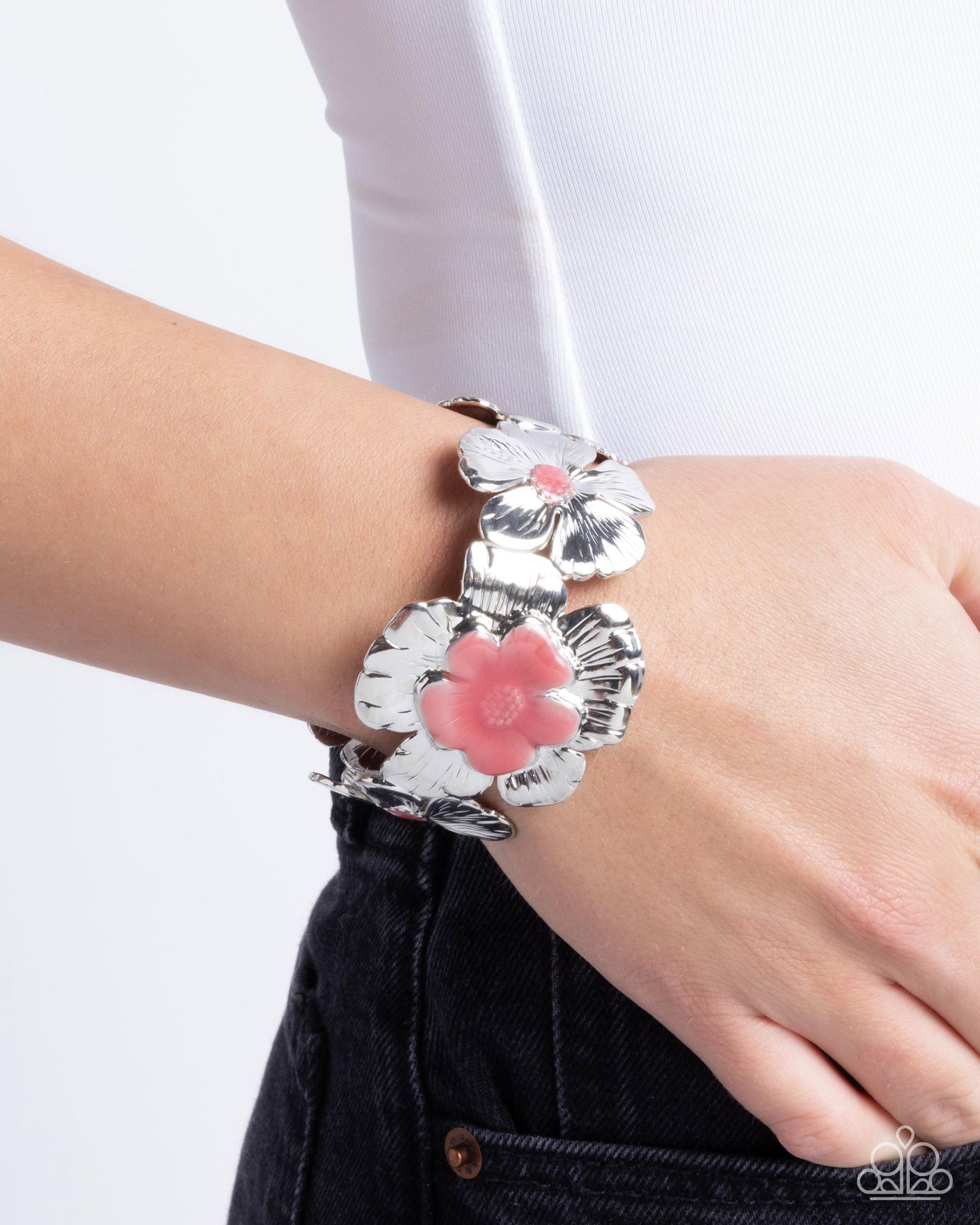 Paparazzi Accessories - Floral Foundation - Pink Bracelet