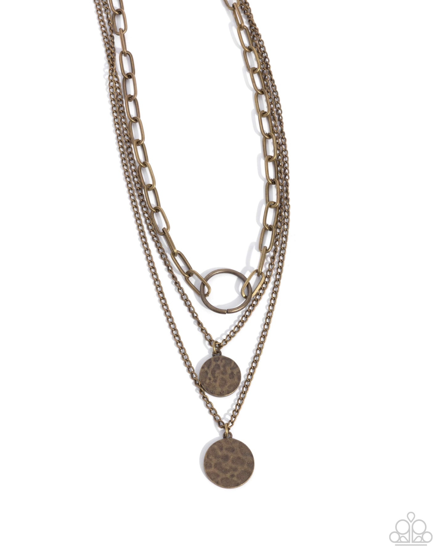 Paparazzi Accessories - Hammered Halo - Brass Necklace