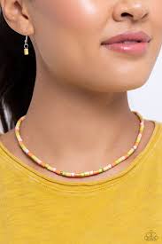 Paparazzi Accessories - Natural Nonchalance  - Multi Colored Necklace