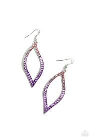 Paparazzi Accessories - Admirable Asymmetry - Purple Earrings