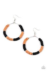 Paparazzi  Accessories - Skillfully Stacked - Black Earring