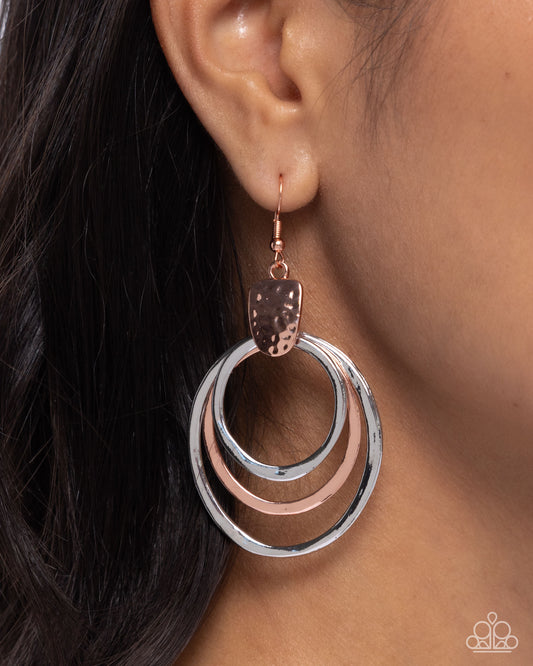 Paparazzi Accessories - Suddenly I See - Copper Earrings