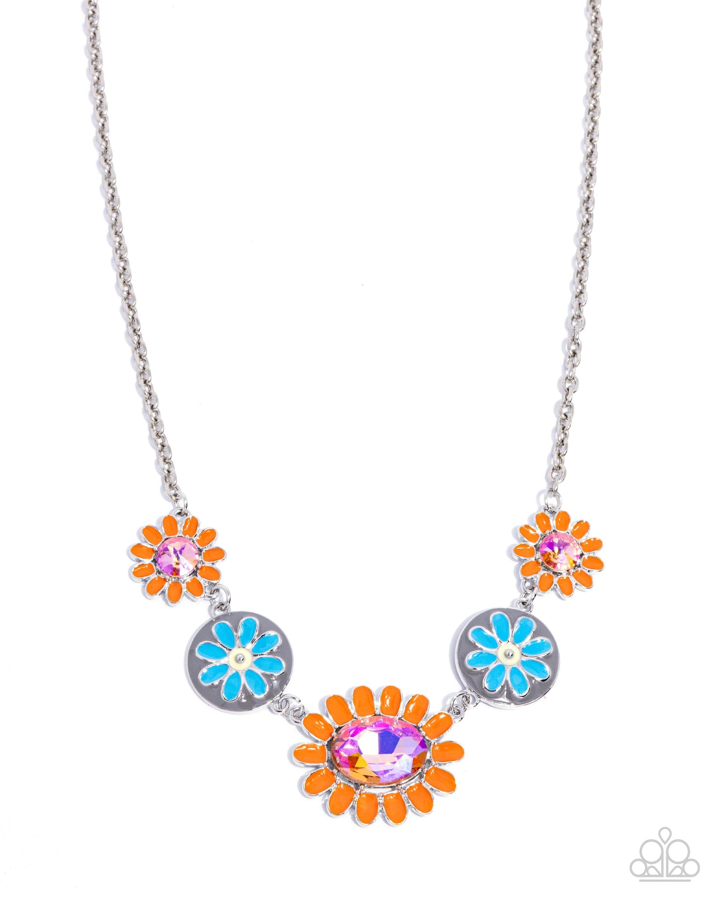 Paparazzi Accessories - Floral Facade - Orange Necklace