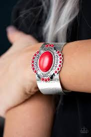 Paparazzi Accessories - Canyon Crafted - Red Bracelet