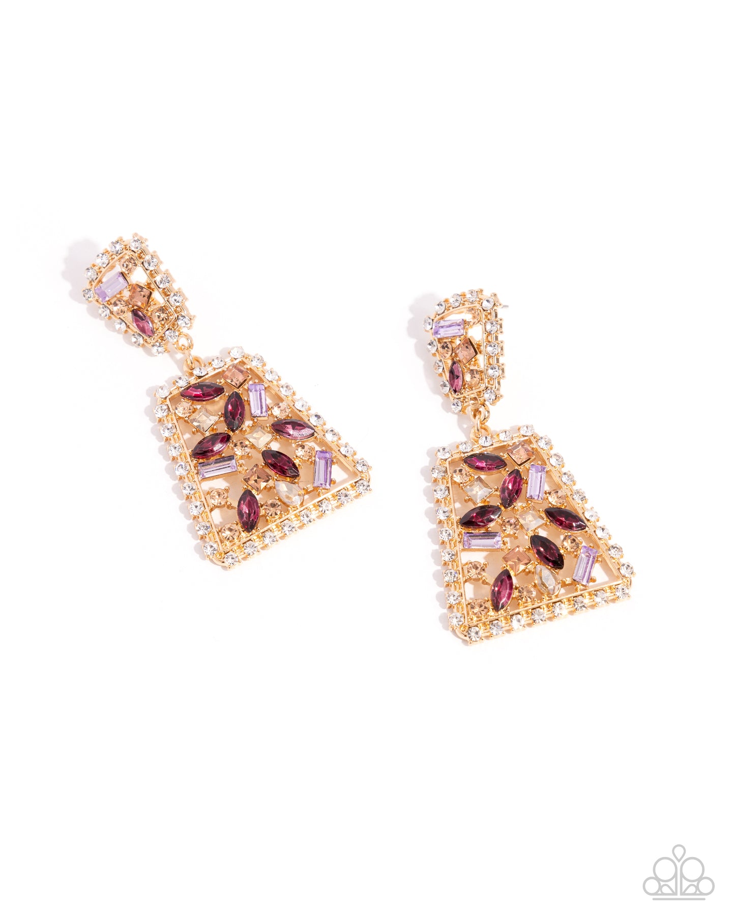 Paparazzi Accessories -  Glistening Gala - Purple Earrings