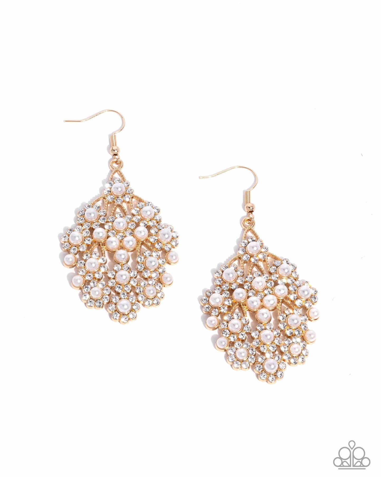 Paparazzi Accessories - Nautical Netting - Gold Earrings