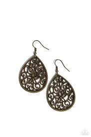 Paparazzi  Accessories - Tour De Garden - Brass Earrings