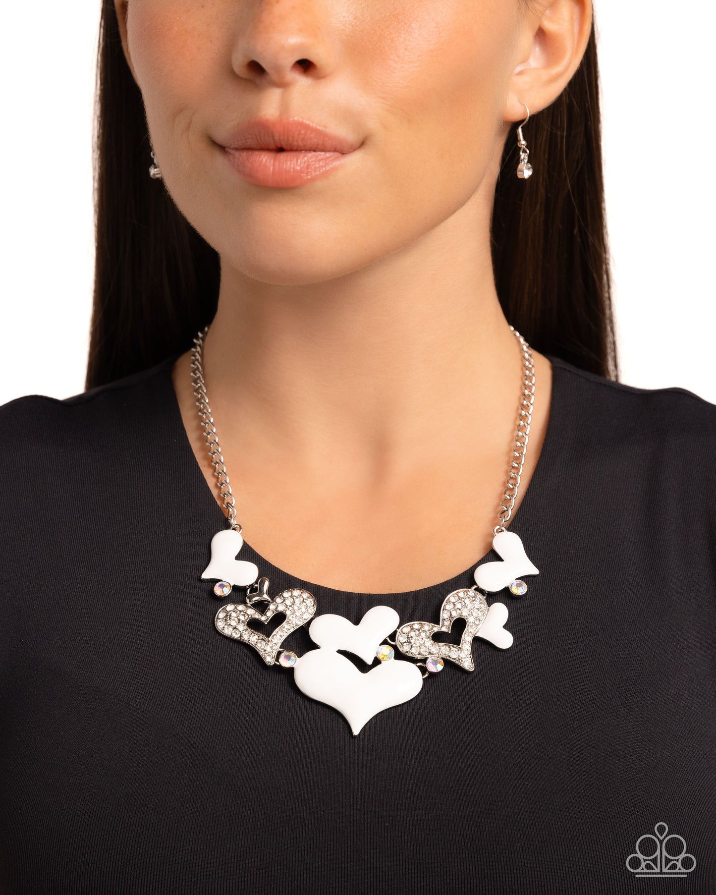 Paparazzi Accessories - Room in My Heart for More - White Necklace