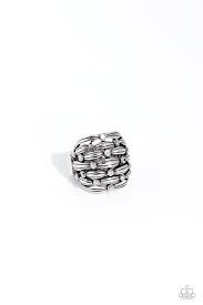 Paparazzi  Accessories - Steadfast Stack - Silver Ring