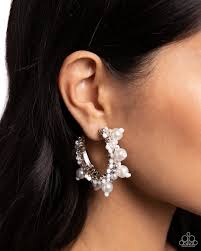 Paparazzi Accessories - Elite Expense - White Earrings