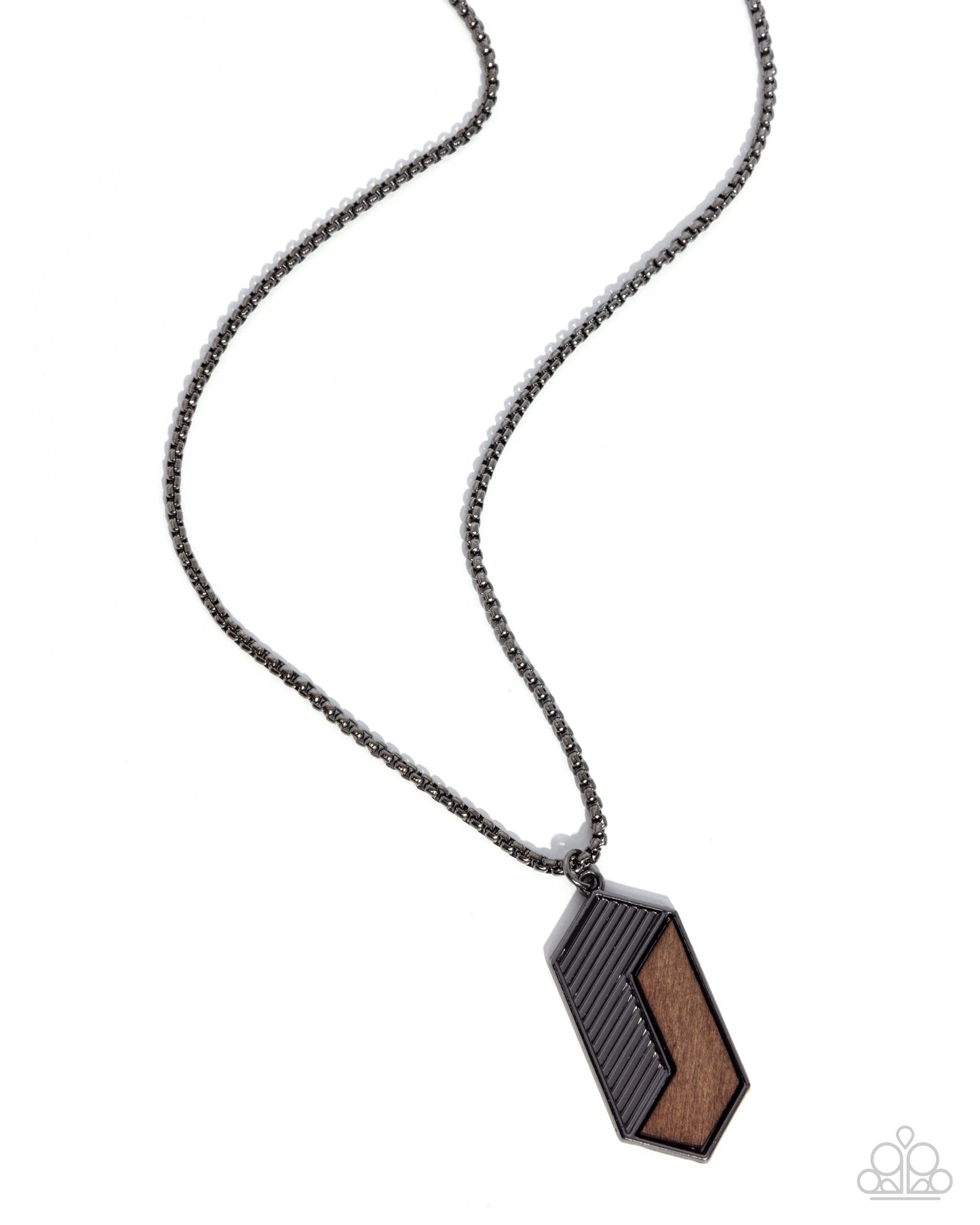 Paparazzi Accessories - Woodwork Study - Black Necklace