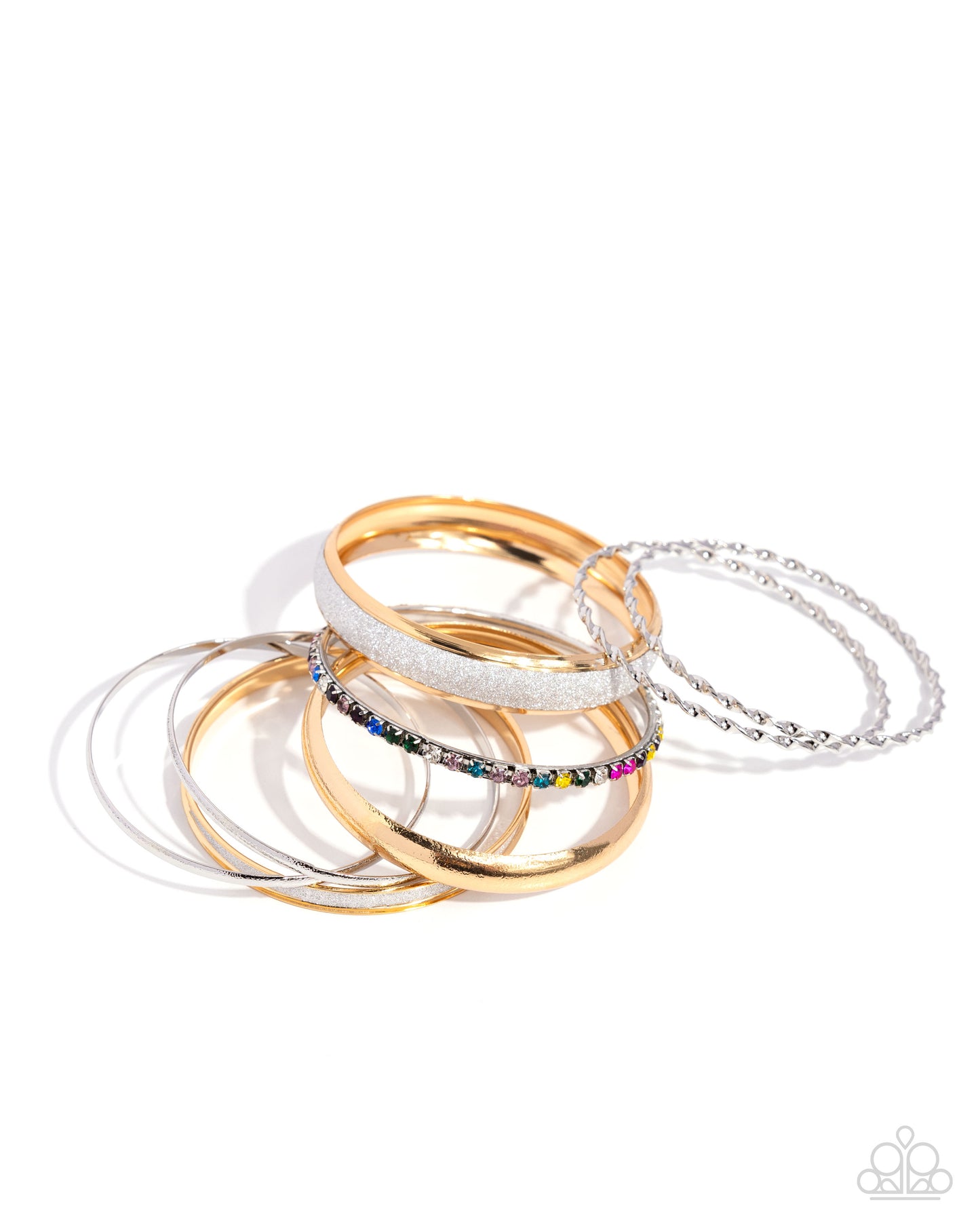 Paparazzi Accessories - Smoldering Stack - Multi Colored Bracelet