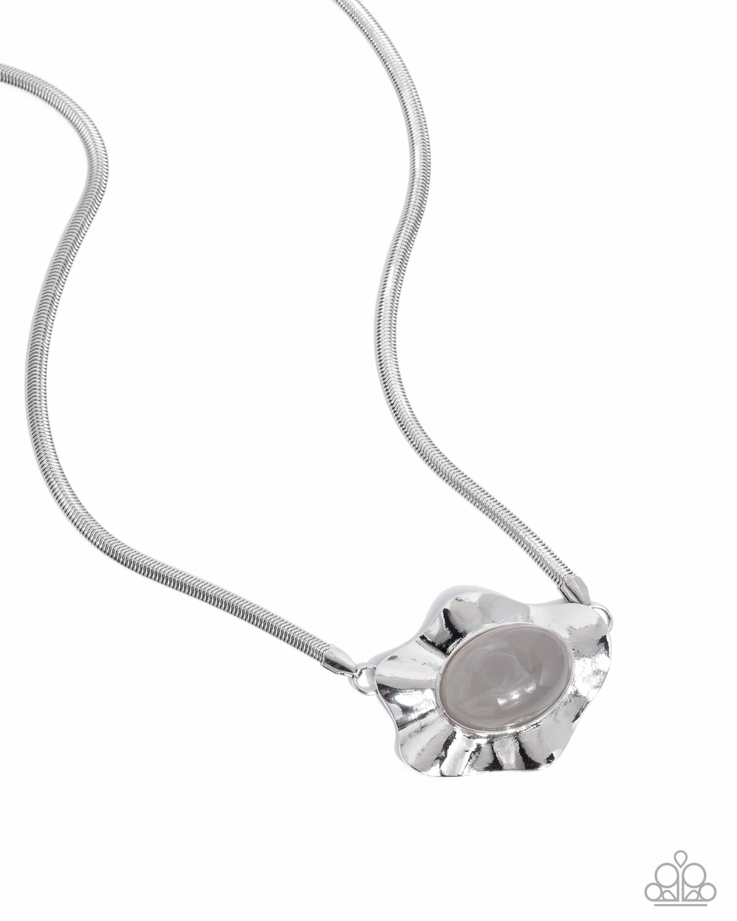 Paparazzi Accessories - Sideways Shimmer - Silver Necklace