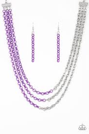 Paparazzi  Accessories - Turn Up The Volume - Purple Necklace