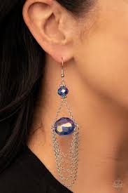 Paparazzi Accessories - Ethereally Extravagant - Blue Earrings