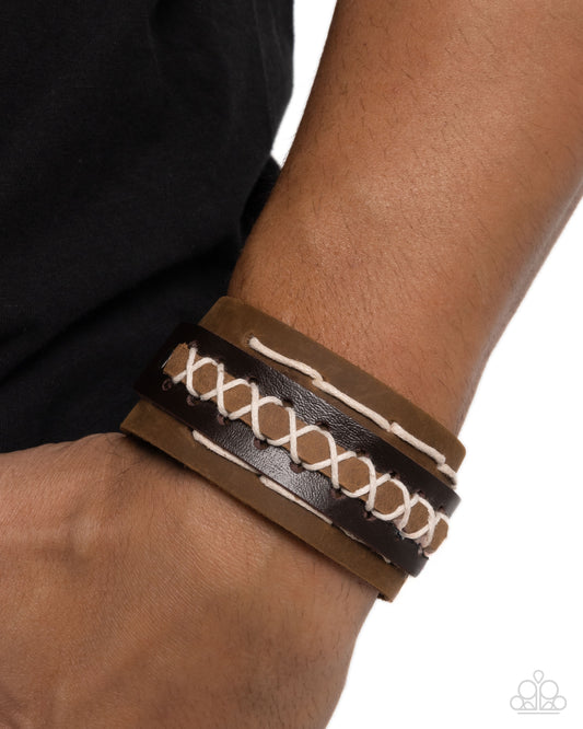 Paparazzi Accessories - Horsing Around - Brown Bracelet