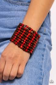 Paparazzi  Accessories - R and R - Red Bracelet