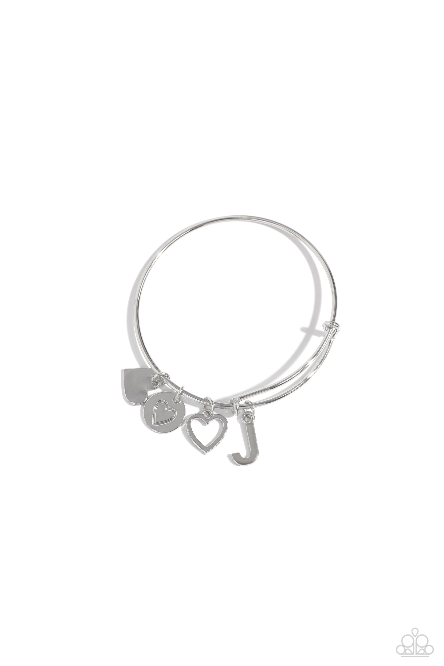 Paparazzi Accessories - Making It INITIAL - SIlver Bracelet (J)