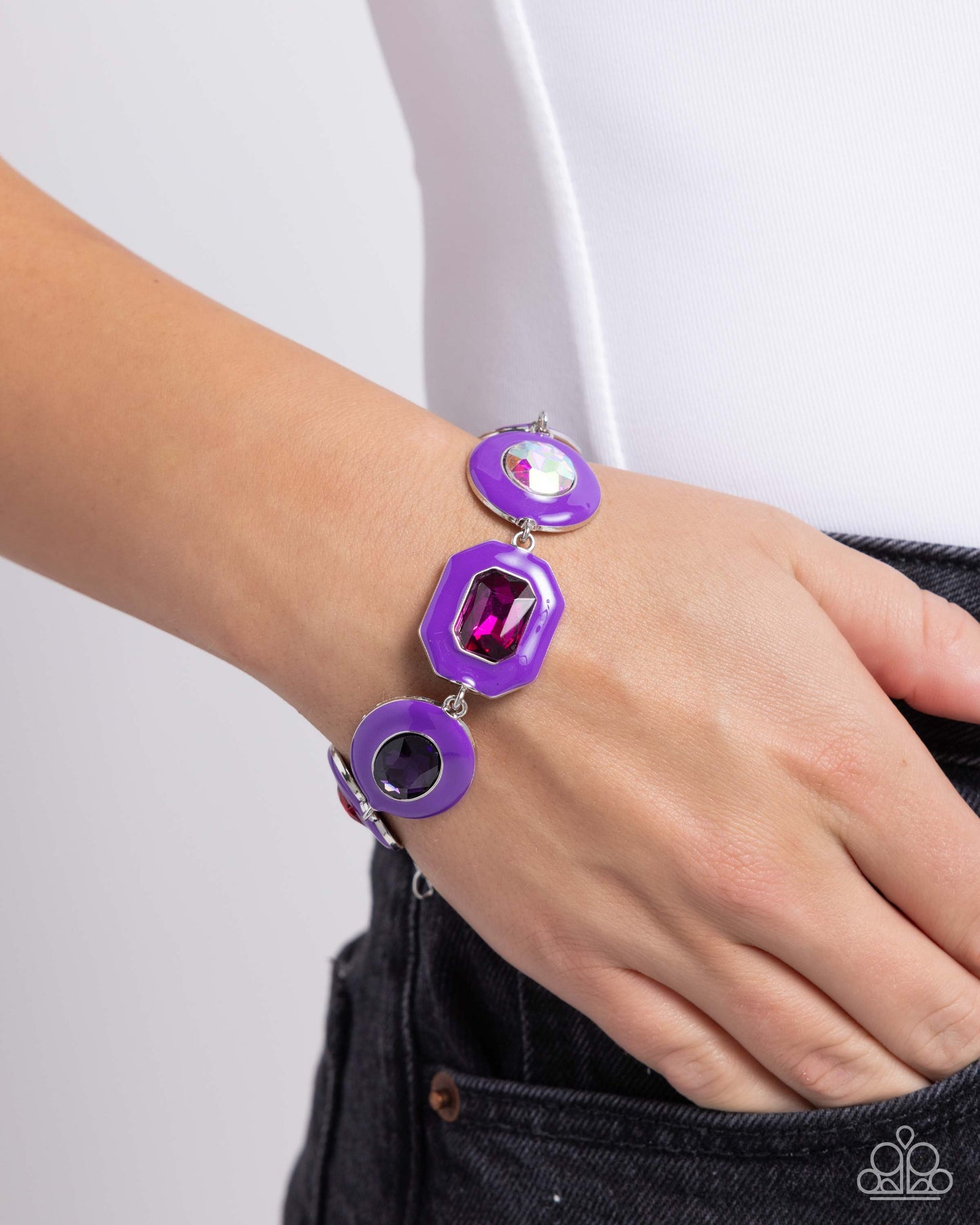 Paparazzi Accessories -  Glazed Guest - Purple Bracelet