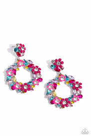 Paparazzi  Accessories - Wreathed in Wildflowers - Multi Colored Earrings