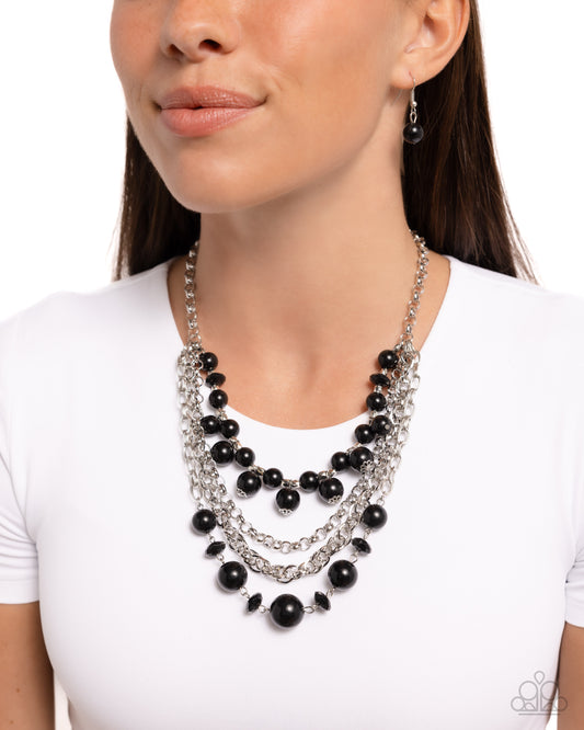 Paparazzi Accessories - Rockin Rockette - Black Necklace