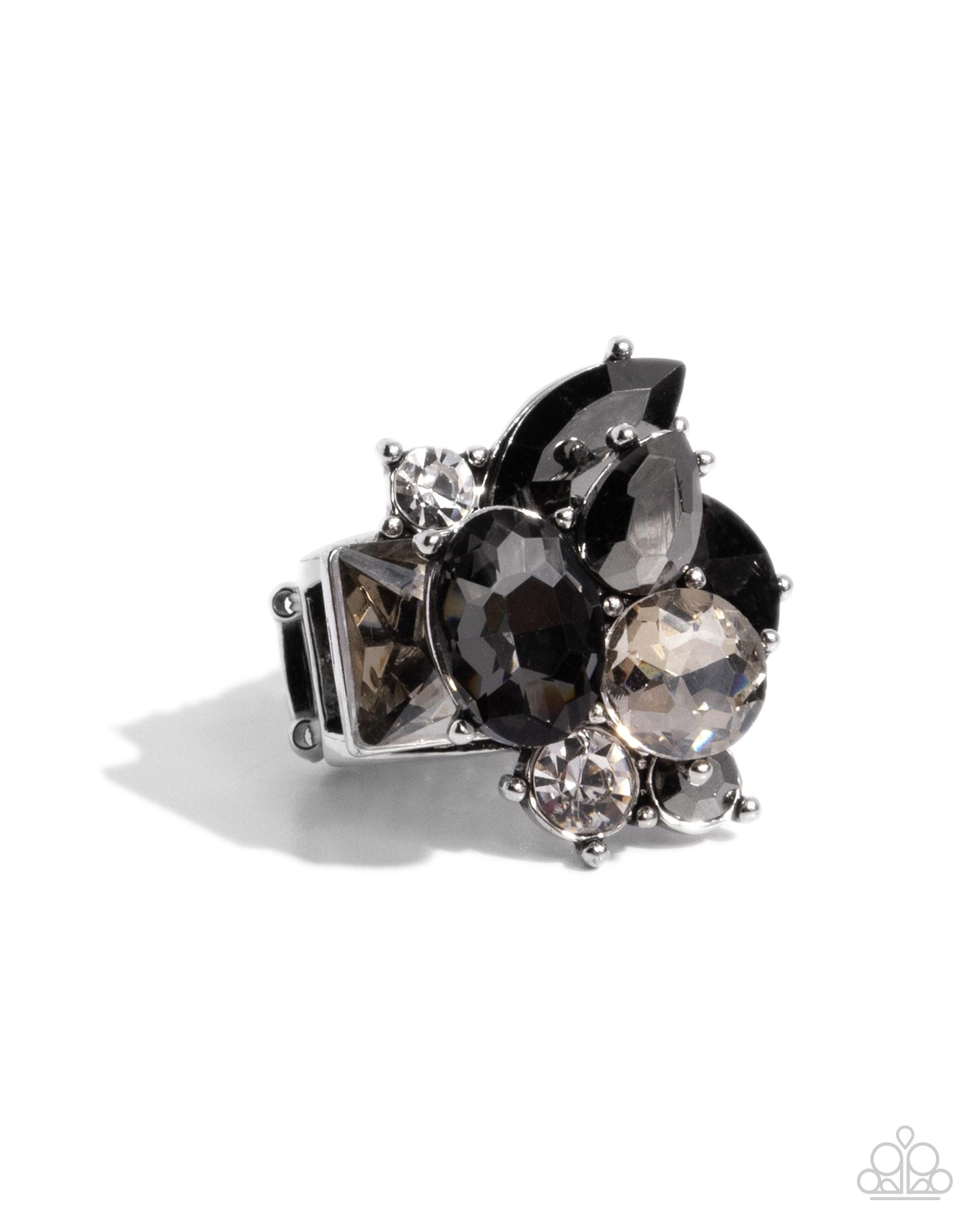 Paparazzi Accessories - Capricious Cluster - Silver Ring