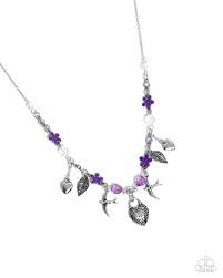 Paparazzi Accessories - Flight of the Sparrow - Purple Necklace