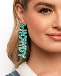 Paparazzi Accessories - Howdy Headline - Blue Earrings