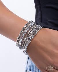 Paparazzi Accessories - ICE Knowing You - Silver Bracelet