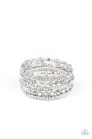 Paparazzi Accessories - ICE Knowing You - Silver Bracelet