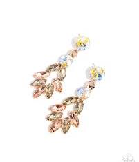 Paparazzi Accessories - Cascading Cache - Gold Earrings